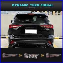 LED Tail lights For Toyota Highlander 2020-2022 Smoke Start UP Animation Rear