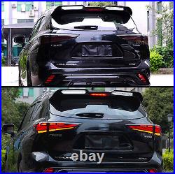LED Tail lights For Toyota Highlander 2020-2023 Smoke Rear Lamps Animation