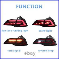 LED Tinted Tail Lights For Tesla Model 3 / Y 2017-2022 Sequential Rear Lamps