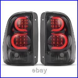 LED Tube Tail Lights Black Smoke For Chevy Trailblazer Trail Blazer 2002-2009