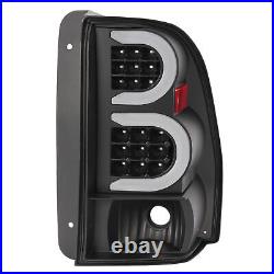 LED Tube Tail Lights Black Smoke For Chevy Trailblazer Trail Blazer 2002-2009