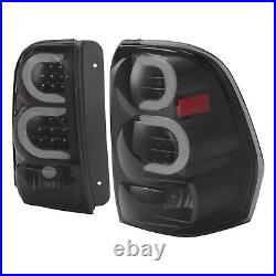 LED Tube Tail Lights Black Smoke For Chevy Trailblazer Trail Blazer 2002-2009