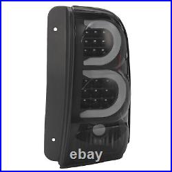 LED Tube Tail Lights Black Smoke For Chevy Trailblazer Trail Blazer 2002-2009