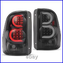 LED Tube Tail Lights Black Smoke For Chevy Trailblazer Trail Blazer 2002-2009