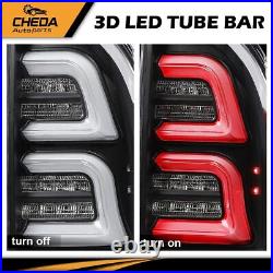 LED Tube Tail Lights Brake Lamps Clear/Black Fit For 2005-2015 Toyota Tacoma