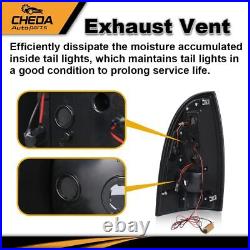 LED Tube Tail Lights Brake Lamps Clear/Black Fit For 2005-2015 Toyota Tacoma