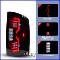 LED Tube Tail Lights For 2002-2006 Dodge Ram 1500 2500 3500 Smoke Brake Lamps