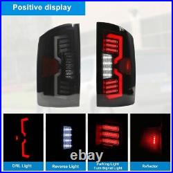 LED Tube Tail Lights For 2002-2006 Dodge Ram 1500 2500 3500 Smoke Brake Lamps