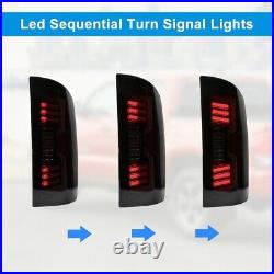 LED Tube Tail Lights For 2002-2006 Dodge Ram 1500 2500 3500 Smoke Brake Lamps