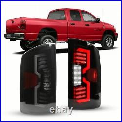 LED Tube Tail Lights For 2002-2006 Dodge Ram 1500 2500 3500 Smoke Brake Lamps