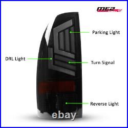 LED Tube Tail Lights For 2005-2015 Toyota Tacoma Sequential Turn Signal Lamps
