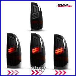 LED Tube Tail Lights For 2005-2015 Toyota Tacoma Sequential Turn Signal Lamps