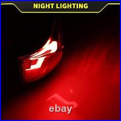 LED Tube Tail Lights Pair For 2016-2023 Toyota Tacoma Rear Brake Lamp Clear Lens
