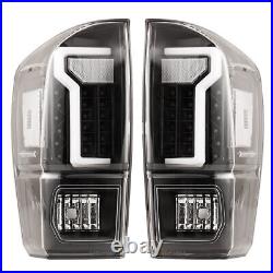 LED Tube Tail Lights Pair For 2016-2023 Toyota Tacoma Rear Brake Lamp Clear Lens