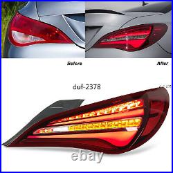 LED Turn Signal Rear Red Tail Lights Assembly For Mercedes Benz CLA 2014-2019