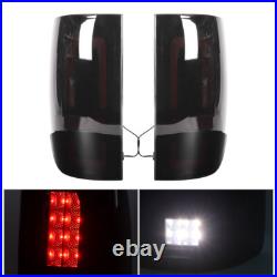 LH+RH Side LED Tail Lights Smoke Black Brake Lamps For 2009-2018 Dodge Ram 1500
