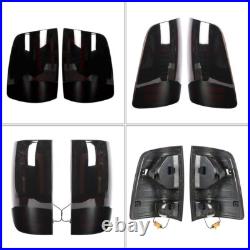 LH+RH Side LED Tail Lights Smoke Black Brake Lamps For 2009-2018 Dodge Ram 1500