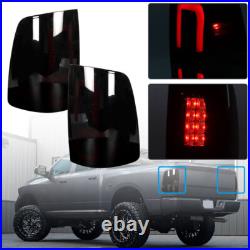 LH+RH Side LED Tail Lights Smoke Black Brake Lamps For 2009-2018 Dodge Ram 1500