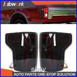 Labwork LED Tail Lights For 2015-2020 Ford F150 F-150 Black Housing Smoke Lens