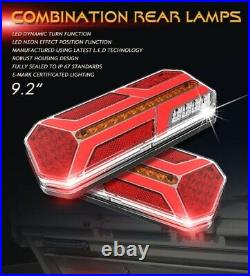 Led Neon Rear Dynamic Indicator Tail Lights Truck Trailer 7 Functions 12V 24V E9