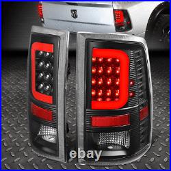 Led Red C-tube Barfor 09-17 Ram 1500 2500 3500 Tail Light Brake Lamps Black