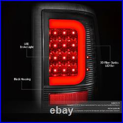 Led Red C-tube Barfor 09-17 Ram 1500 2500 3500 Tail Light Brake Lamps Black