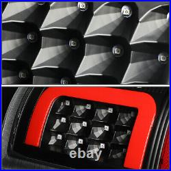 Led Red C-tube Barfor 09-17 Ram 1500 2500 3500 Tail Light Brake Lamps Black