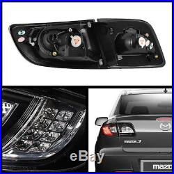Left+Right BLACK LED Tail Light Brake Signal Lamp 04-09 MaZda 3 Sedan i/SP23/GT