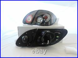 Left+Right Black LED Tail Light Brake Signal Lamp For 03-08 Toyota Corolla Sedan
