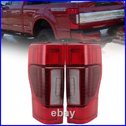 Left&Right LED Tail Light WithBlind Spot For Ford F250 2020-2022 Driver&Passenger