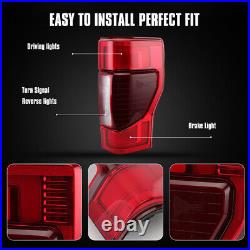Left&Right LED Tail Light WithBlind Spot For Ford F250 2020-2022 Driver&Passenger
