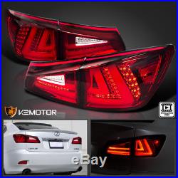 Lexus 2006-2008 IS250 IS350 Red Tint Lens LED Rear Tail Brake Lights Pair