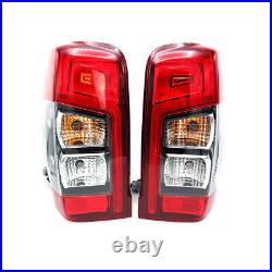 Lh+Rh LED Tail Lamp Red Clear Fits Mitsubishi L200 Triton MR 2019 20