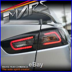 MARS Black Neon LED Tail lights for Mitsubishi Lancer CJ CF & EVO X Sedan 07-19