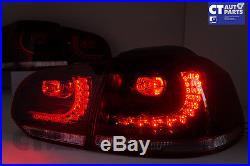 MK6 Golf R Style Clear Red LED Tail lights for VW Golf VI VW VI 6 GTD GTI