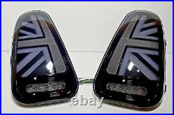 Mini Gen 1 Smoked LED Union Jack Rear tail Lights R50, R53 2001-04 Pre-LCI