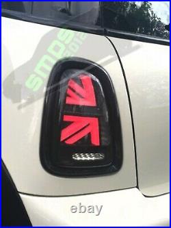 Mini Smoked LED Union Jack Rear tail Lights R56, R57, R58, R59 2011+ (Gen 2 LCI)