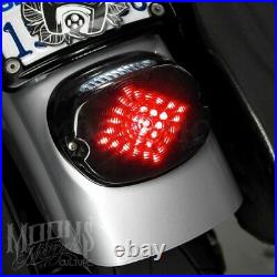 Moons V2 Smoked Low Short Laydown LED Integrated Taillight Turn Signals Harley
