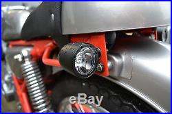 Motorbike Stop Tail Lights and Indicators Black CNC Billet Ally Integrated LED