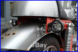 Motorbike Stop Tail Lights and Indicators Black CNC Billet Ally Integrated LED
