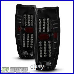NEW Black Smoke 2002-2006 Chevy Avalanche 1500 2500 LED Tail Lights Brake Lamps