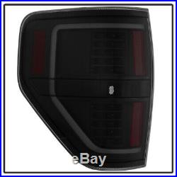 NEW Black Smoke 2009-2014 Ford F150 LED Tube Tail Lights Brake Lamps Left+Right