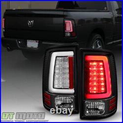NEW Black V2 2009-2018 Dodge Ram 1500 2500 3500 LED Tube Tail Lights Brake Lamps