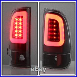 NEW Blk 1997-2003 Ford F150 99-07 F250 F350 SuperDuty LED Tube Tail Lights Lamps