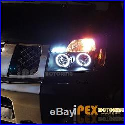 NEW For 2004-2014 Nissan Titan Halo Projector Headlights + LED Tail Lights Black