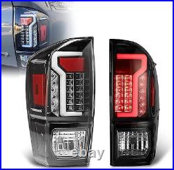 NEW LED Tail Lights For 2016-2023 Toyota Tacoma Rear Brake Lamps Clear Lens Pair