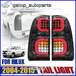 NEW Rear LED Smoke Black Tail Light Lamp For Toyota Hilux Vigo SR5 2005-2014 MK7