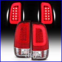 NEW Red 2008-2016 Ford F250 F350 F450 F550 LED Tube Tail Lights Lamps Left+Right