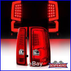 New 2007-2013 GMC Sierra 1500 2500 3500 Red SUPER BRIGHT LED Tube Tail Lights