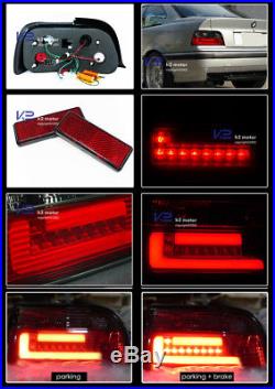 New 3D Light Bar 92-98 BMW 3-Series 2Dr E36 Red/Smoke Lens LED Tail Lights